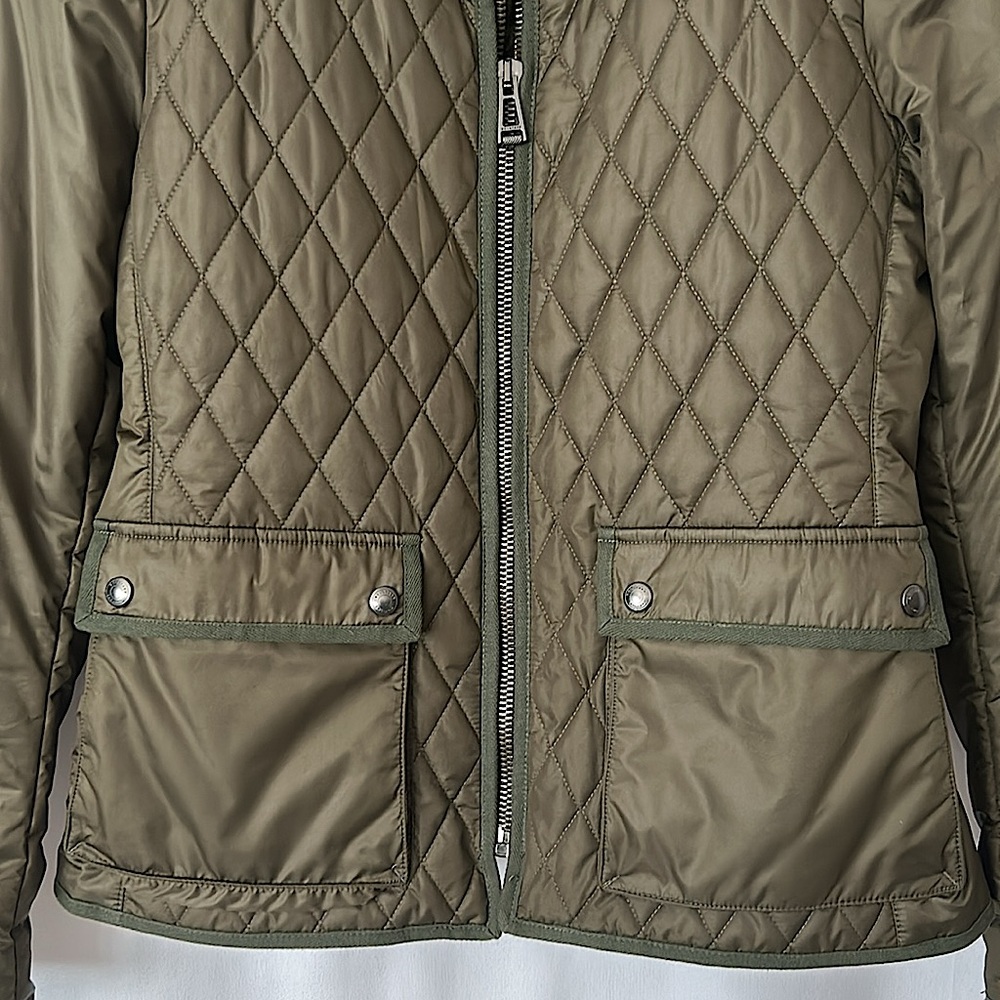 Belstaff Army Green Aynsley Diamond Quilted Jacket Coat **Sz 44/US Size L** 💚💚 - Picture 4 of 10